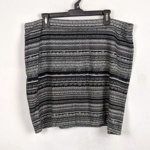 Loft Striped Pencil Skirt